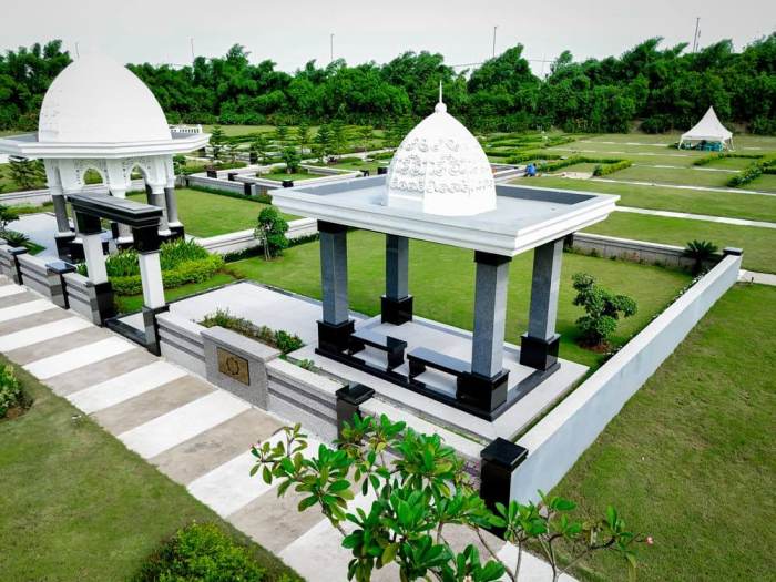 Foto udara kavling tipe Royal Family D di Makam Al Azhar Memorial Garden